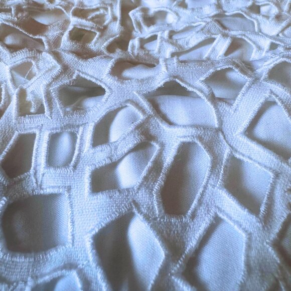 H&M White Geometric Cutout Midi Dress – Fully Lined, Size 2 - Picture 3 of 3